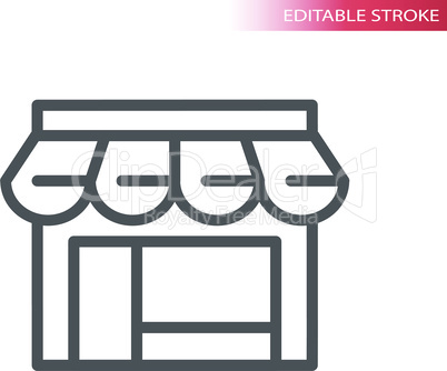 Storefront thin line vector icon