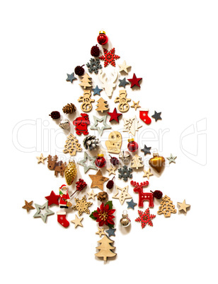Christmas Tree, Decoration And Ornament, Isolated Background