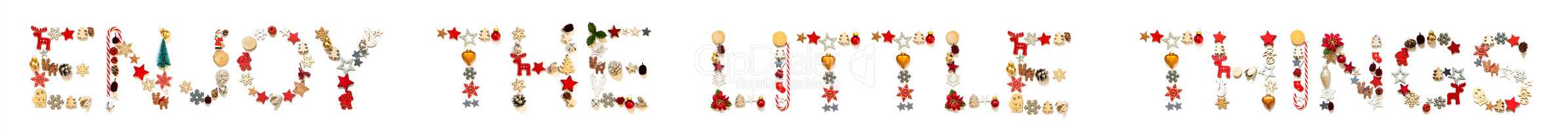 Colorful Christmas Decoration Letter Building Enjoy The Little Things