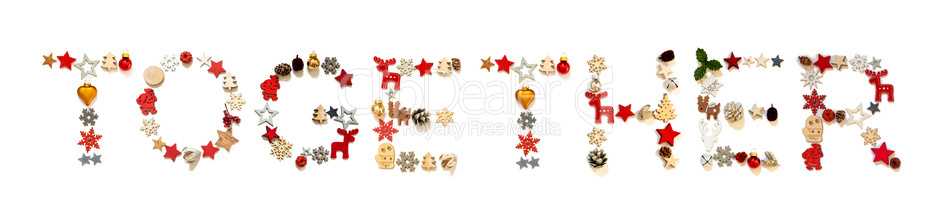 Colorful Christmas Decoration Letter Building Word Together
