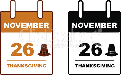 Thanksgiving day calendar