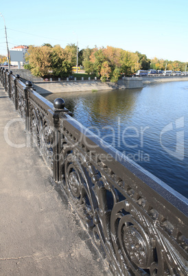 black fence at day