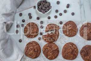 Schokoladen Brownie Cookies