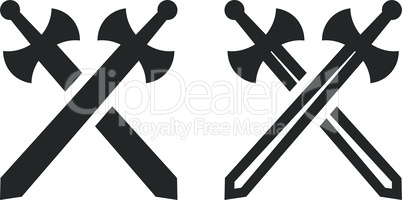 Crossed arms black vector icon