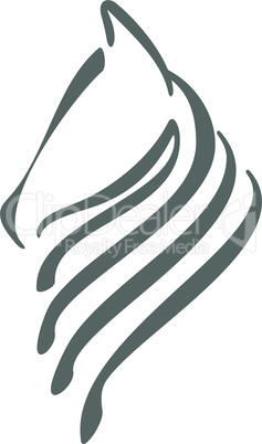 Design with horse head illustration