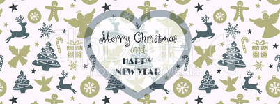 Merry Christmas and Happy New Year banner