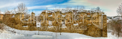 Old castle in the village of Mykulyntsi, Ukraine