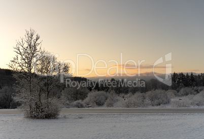Landscape winter view near the village Osterfeld, Allendor Eder