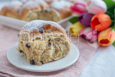 Buchteln mit Schokolade