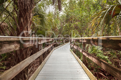 Boardwalk that extends through Manatee Park in Fort Myers, Flori