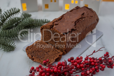 Weihnachtlicher Schokoladen Kuchen