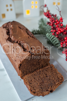 Weihnachtlicher Schokoladen Kuchen