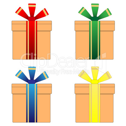 A box with a ribbon