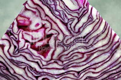 Aufgeschnittener Rotkohl