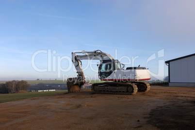 The Excavator stands on a construction site