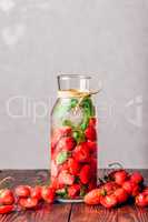 Infused Water with Strawberry and Basil.