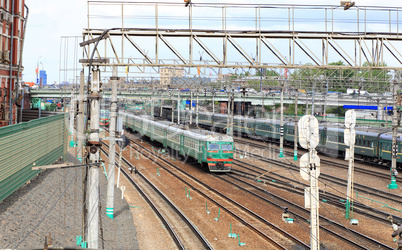 trains on rails