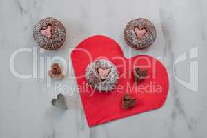 Valentinstags Herz Cupcakes