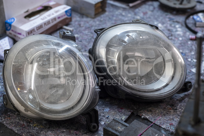 Car lights used spare parts