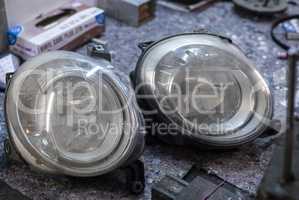 Car lights used spare parts