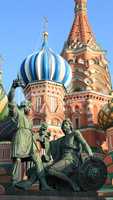 blessed basil cathedral and Statue of Minin and Pozharsky