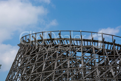 Roller coaster. Cart in motion