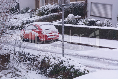 Car covered with snow