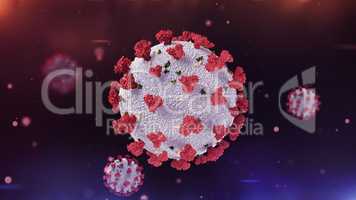 3D rendering of coronavirus