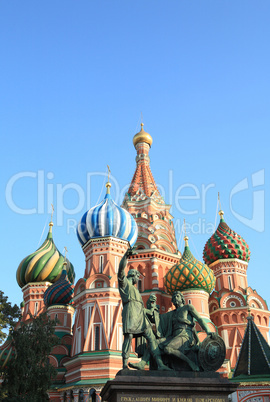 blessed basil cathedral and Statue of Minin and Pozharsky