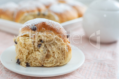 Buchteln mit Schokolade