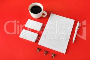 Blank corporate stationery