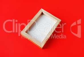 Photo frame on red