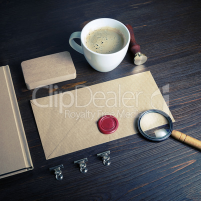 Kraft stationery, coffee