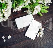 Business cards, flowers