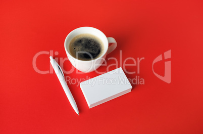 Stationery and coffee cup