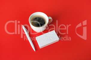 Stationery and coffee cup