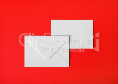 Envelopes on red