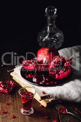 Sweet pomegranate cocktail