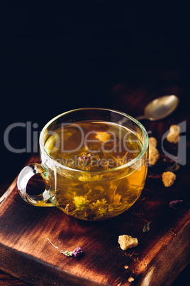 Tea with brown tea sugar