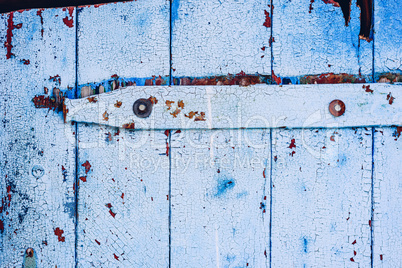 Background of blue wooden surface