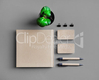 Kraft stationery mock up