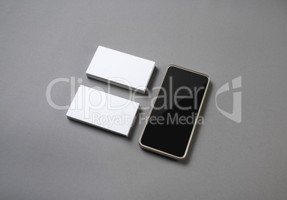 Smartphone, business cards