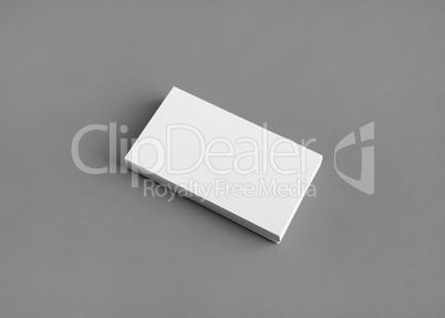 Business card on gray