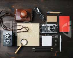 Stationery and retro camera