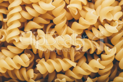 Background of fusilli pasta