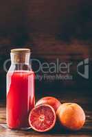 Bottle of blood orange juice