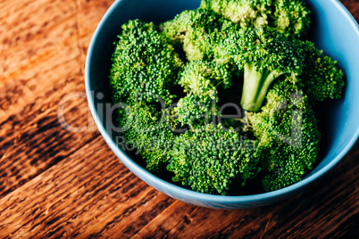 Fresh broccoli in bowl