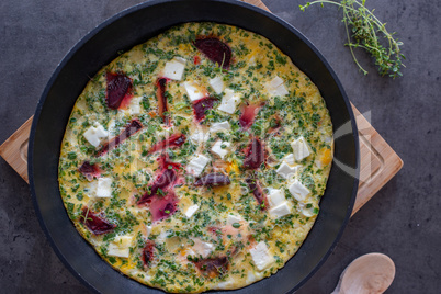 Rote Beete Frittata