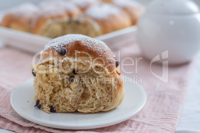 Buchteln mit Schokolade