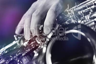 Saxofon und Musiker